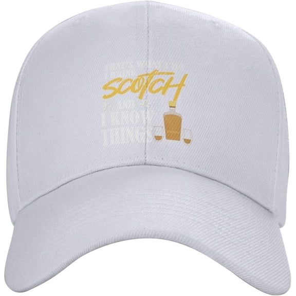 That's What I Do I Drink Scotch and I Know Things Hat for Men Women Funny Meme Saying Baseball Cap Summer Hat Black