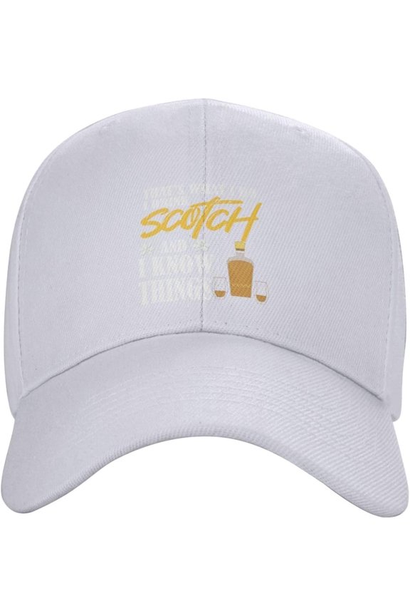 That's What I Do I Drink Scotch and I Know Things Hat for Men Women Funny Meme Saying Baseball Cap Summer Hat Black