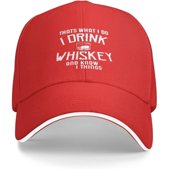 That's What I Do I Drink Scotch and I Know Things Trucker Hat Baseball Cap Funny Outdoor Travel Dad Caps