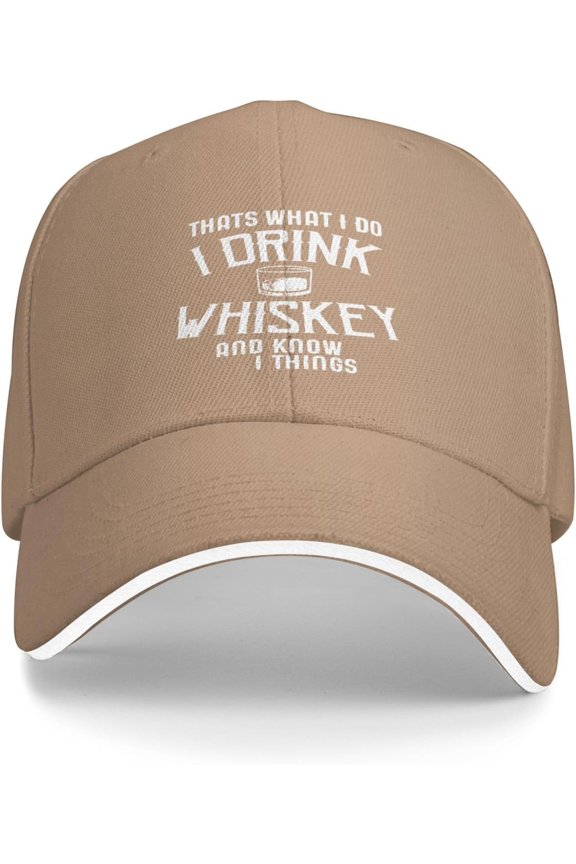 That's What I Do I Drink Scotch and I Know Things Trucker Hat Baseball Cap Funny Outdoor Travel Dad Caps