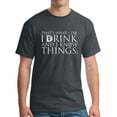 thumbnail image 1 of That's What I Do I Drink and I Know Things Men's T Shirt GOT Tyrion Graphic Humor Tee, 1 of 3