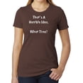 thumbnail image 1 of That's a horrible Idea Ladies T-shirts, Funny Ladies T-shirts, Graphic Tees - Espresso MH200WFUN S10 XS, 1 of 3