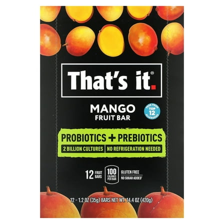That's it. Apple + Mango Probiotic Bars (12 Pack)