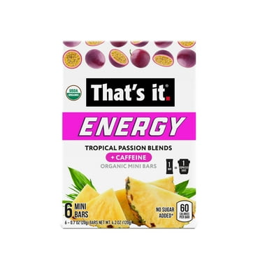 That's it.Gluten-Free Tropical Passion Blends Soft & Chewy Energy Bars,.7oz,6 Count Shelf Stable Box
