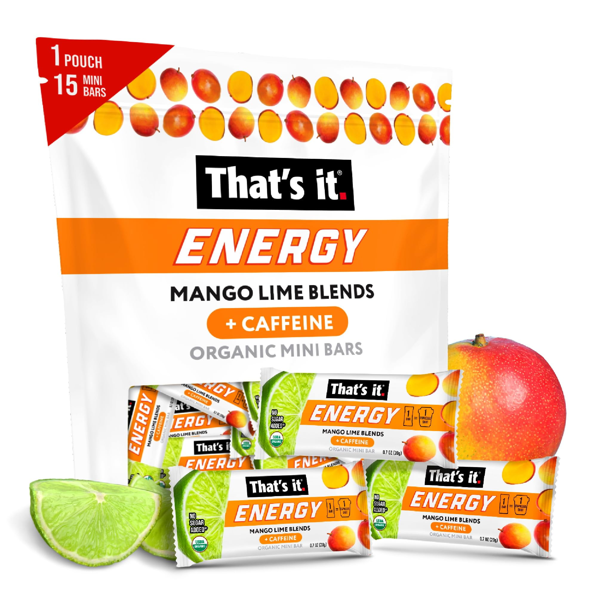 That's it. Mango Lime STF9 Caffeine Blends Energy Mini Bars (15 Count