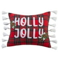 thumbnail image 1 of Thatch Home Spencer Plaid by Levtex Home - Decorative Pillow (14X18in.) - Holly Jolly - Red, White, Black, Green, Blue, 1 of 5