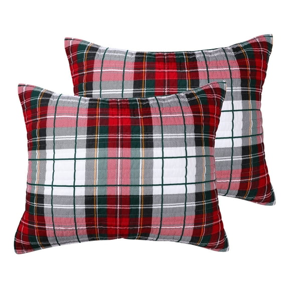 Thatch Home Spencer Plaid by Levtex Home - Spencer Plaid Quilted Standard Sham (pack of 2) (26x20in.) - Reversible - Cotton/Poly