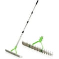 thumbnail image 1 of Thatch Rake, 15 Inch Wide Dethatcher Rake, Robust Lawn Dethatcher for Cleaning Dead Grass, Efficient Steel Metal Rake with Handle, Thatching Rake for Garden,Yard, Lawn Loosening Soil Rake.(Green), 1 of 7