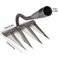 thumbnail image 1 of Thatch & Weed Remover, 4-Prong Surface Cultivator for Rocks, Gravel Heavy Duty Metal Garden Rake, 1 of 1