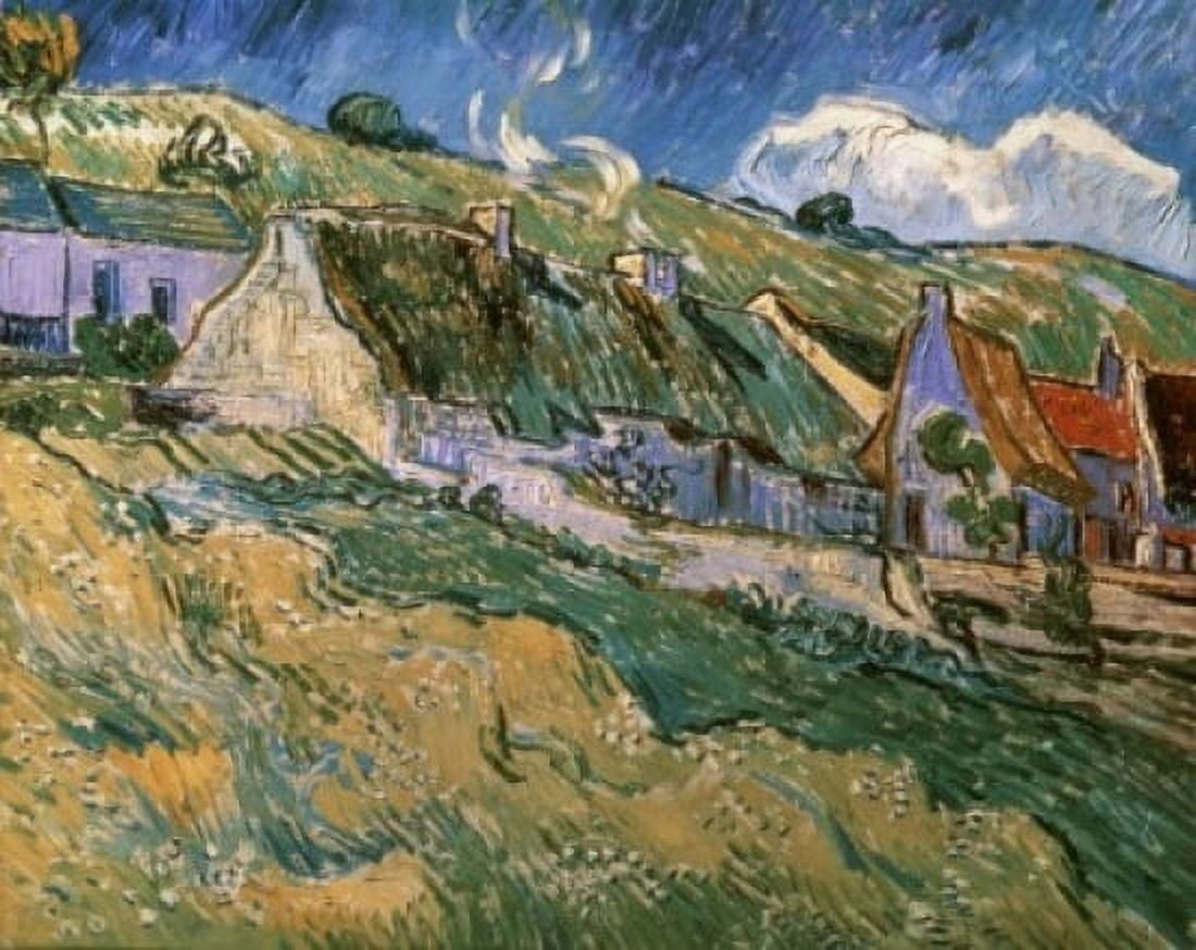 Thatched Cottages  1890 Vincent van Gogh (1853-1890Dutch)  Oil on canvas Hermitage Museum St Petersburg Canvas Art - Vincent van Gogh (24 x 36)