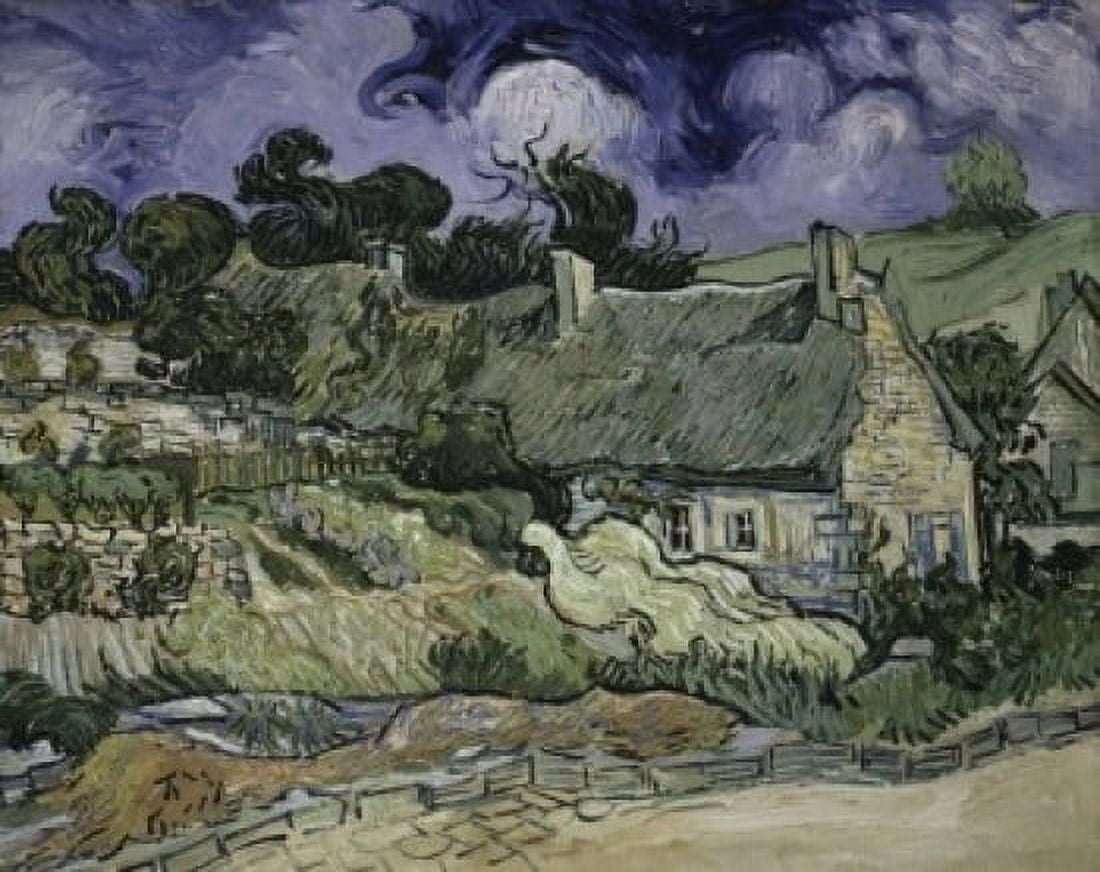 Thatched Cottages at Cordeville 1890 Vincent van Gogh (1853-1890Dutch) Musee dOrsay Paris Canvas Art - Vincent van Gogh (24 x 36)