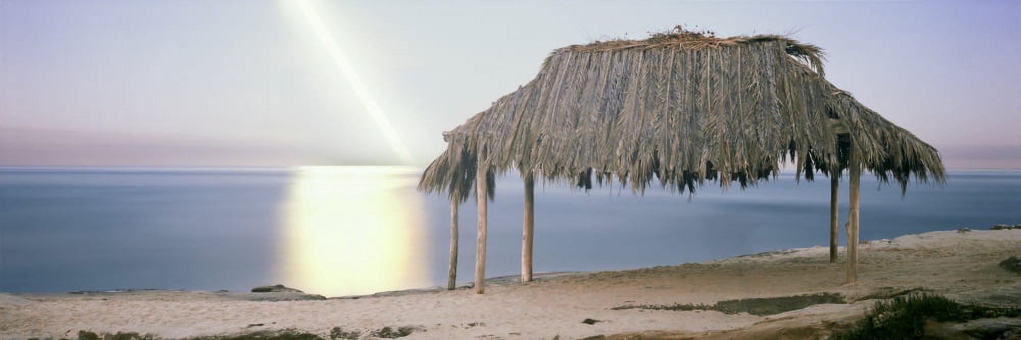 Thatched roof on the beach Windansea Beach La Jolla San Diego San Diego County California USA Canvas Art - Panoramic Images (27 x 9)
