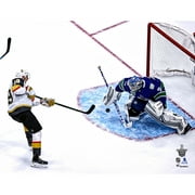 Thatcher Demko Vancouver Canucks Unsigned 2020 Stanley Cup Playoffs Game 6 vs. Vegas Golden Knights Making Save Photograph