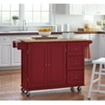 thumbnail image 1 of Thatcher Kitchen Cart, Red, 1 of 6
