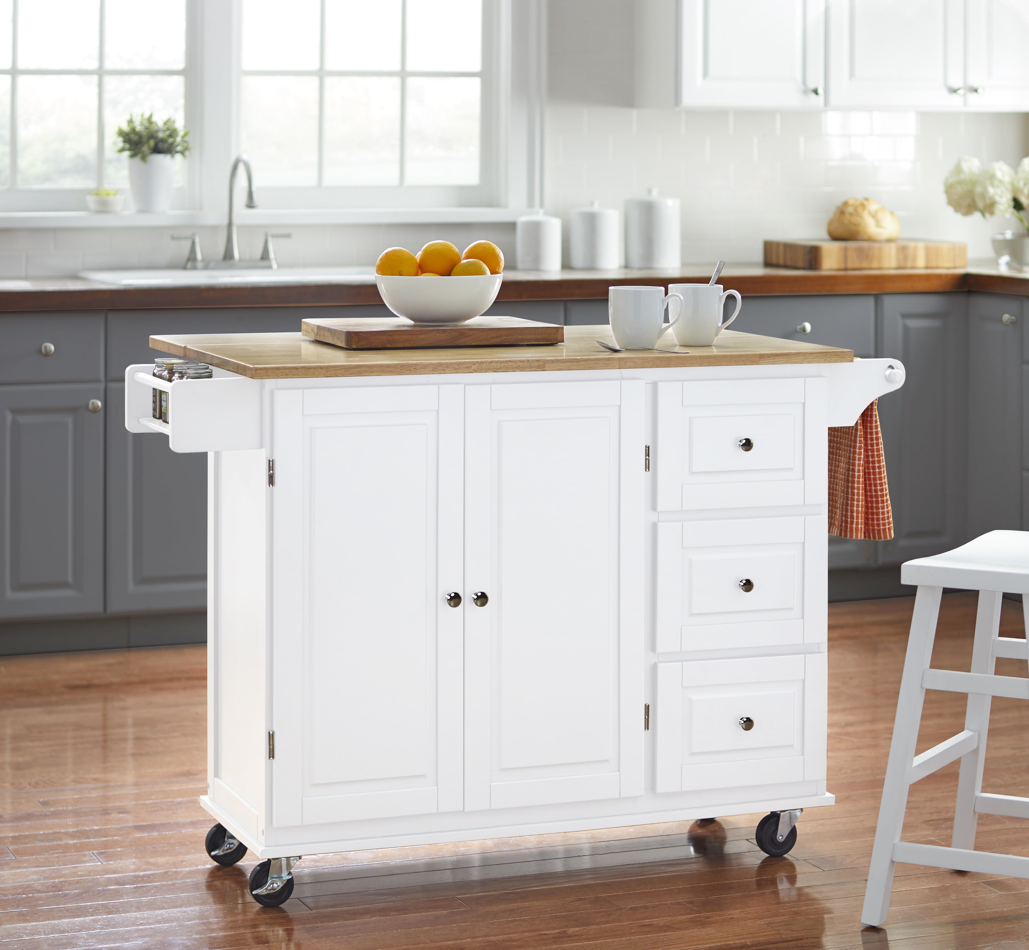 Thatcher Kitchen Cart, White