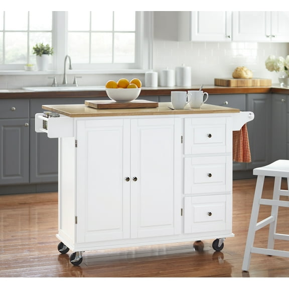 Thatcher Kitchen Cart, White