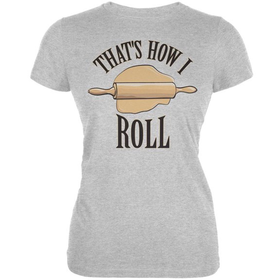 Thats How I Roll Heather Grey Juniors Soft T-Shirt - 2X-Large