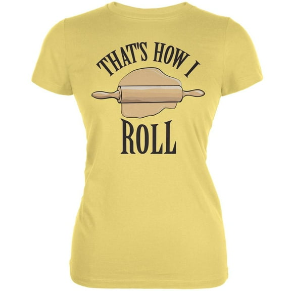 Thats How I Roll Yellow Juniors Soft T-Shirt - Small