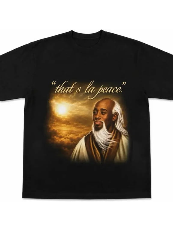 Thats La Peace 888 Print Tee Unisex Y2K Retro Peace Sign Short Sleeve Top
