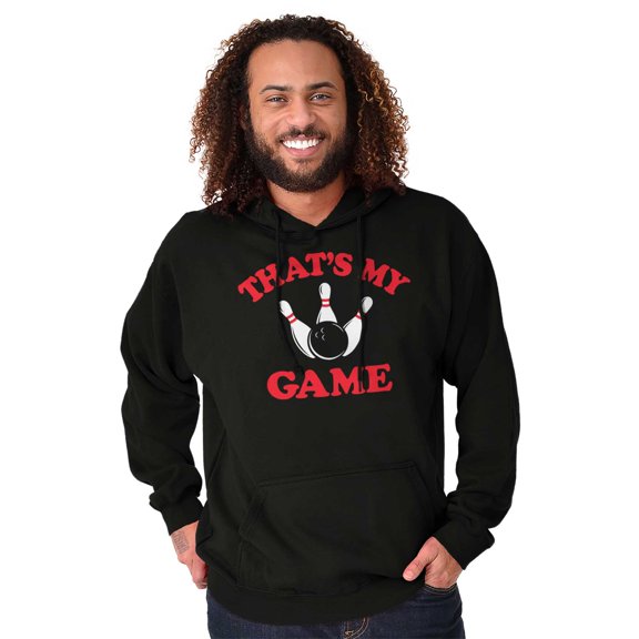 Thats My Game Bowling Bowler Unisex Plus Fleece Graphic Hoodie Brisco Brands 2X