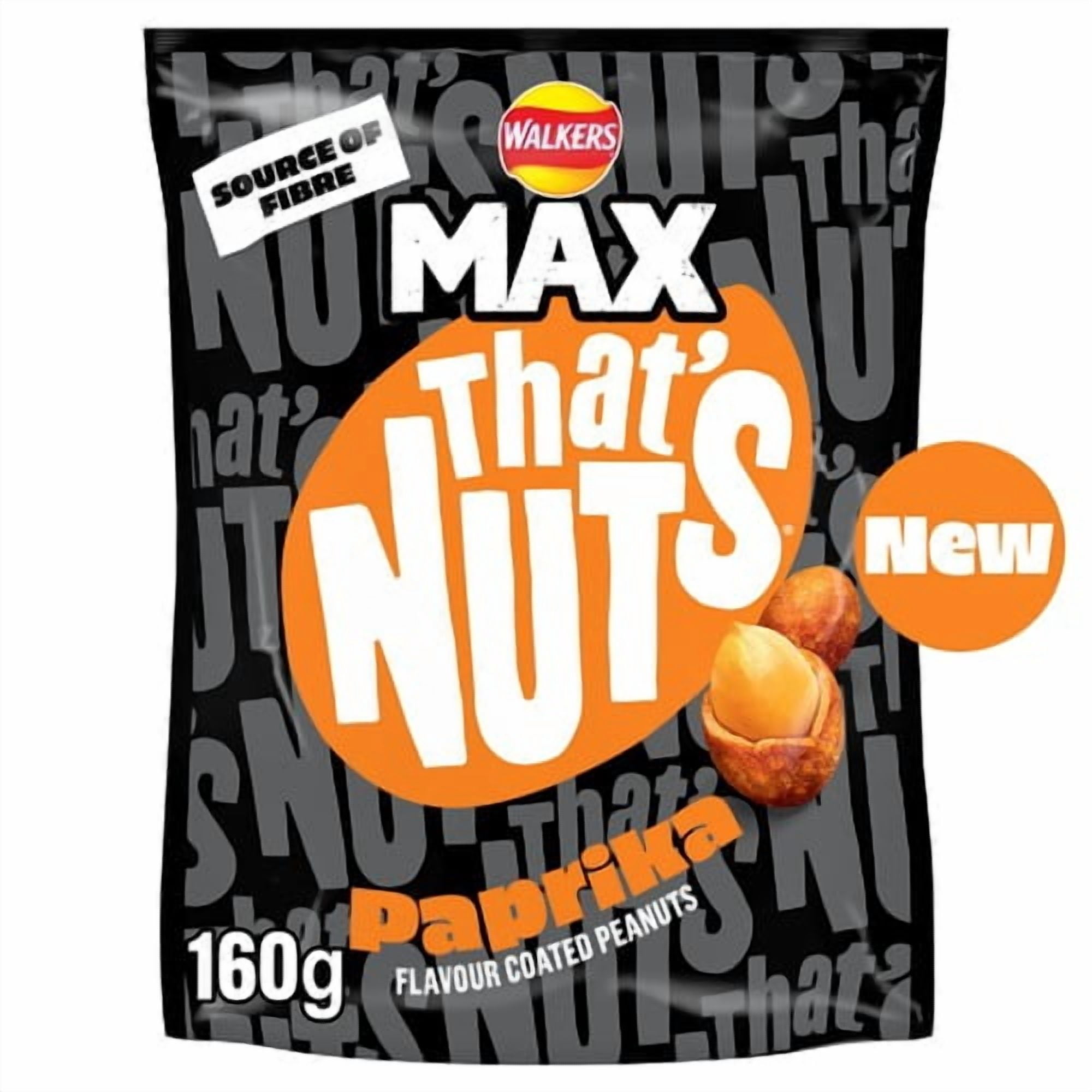 Thats Nuts Max Paprika 160g, British Import (Pack of 3)