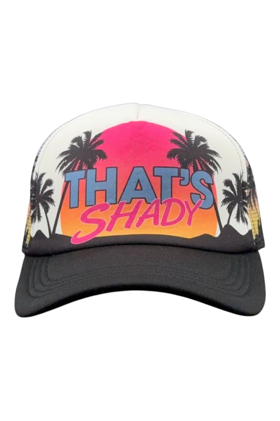 Thats Shady Hat Funny Sarcastic Vacation Graphic Novelty Cap