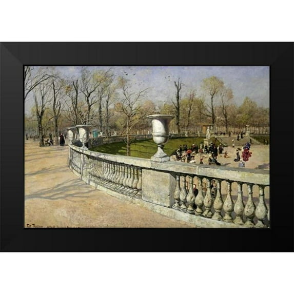 Thaulow, Fritz 24x17 Black Modern Framed Museum Art Print Titled - Jardin Du Luxembourg