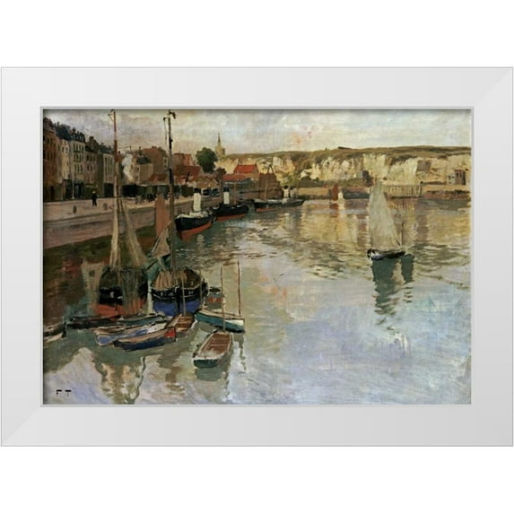 Thaulow, Fritz 24x18 White Modern Wood Framed Museum Art Print Titled - Dieppe