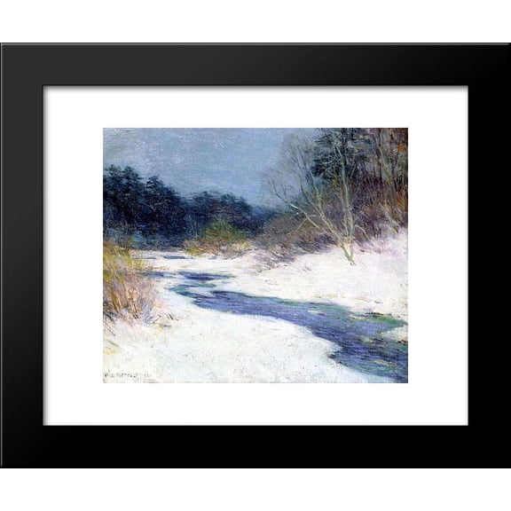 Thawing Brook 20x24 Framed Art Print by Metcalf, Willard