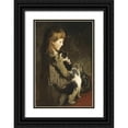 thumbnail image 1 of Thayer, Abbott Handerson 13x18 Black Ornate Wood Framed with Double Matting Museum Art Print Titled - The Favorite Kitten, 1 of 4