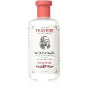 Thayers Rose Petal Witch Hazel Toner Alcohol Free Organic Aloe Vera Liquid, 12 oz.