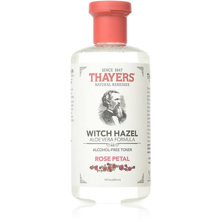 Thayer's Rose Petal Witch Hazel Toner Alcohol Free & Organic Aloe Vera 12 oz.