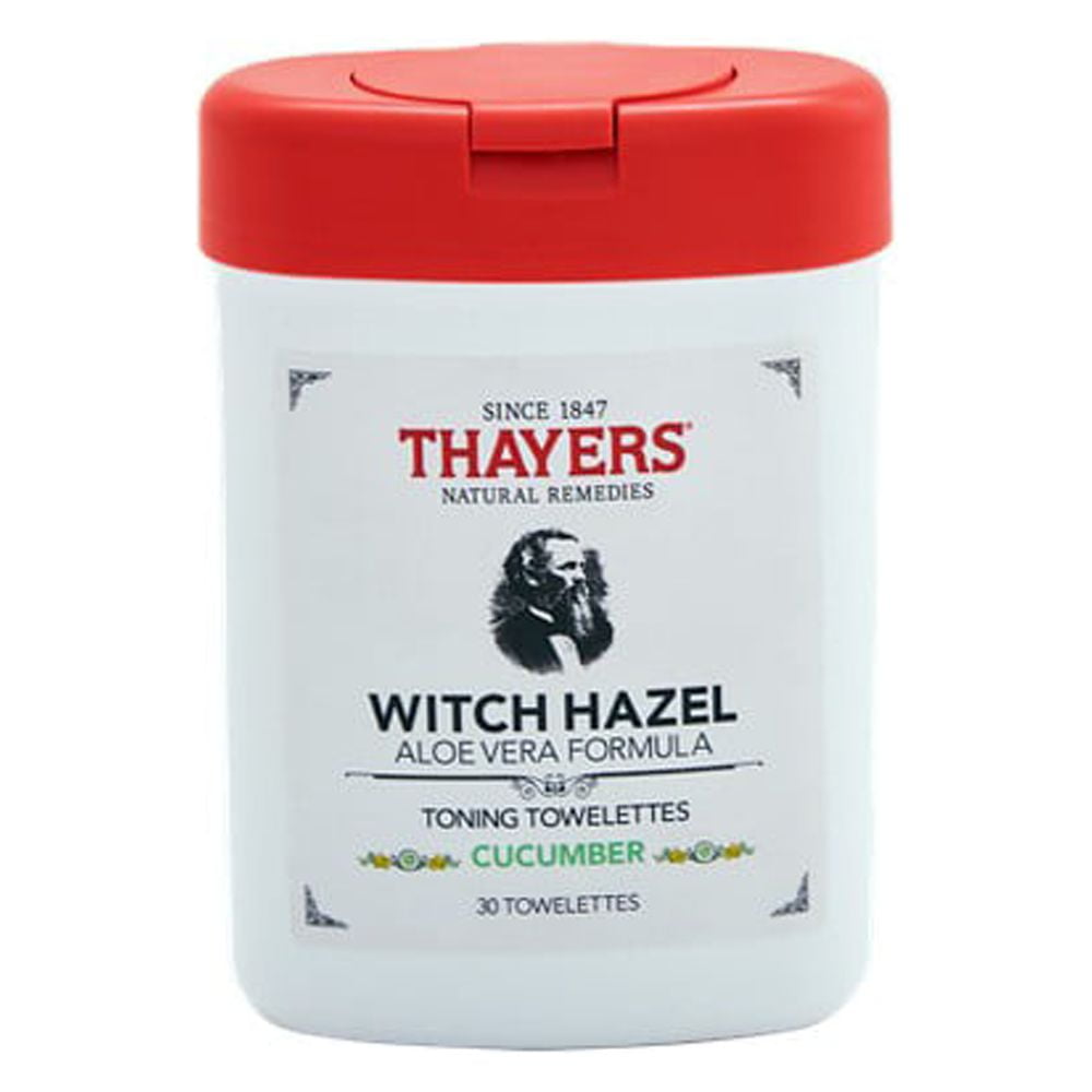 Thayers AlcoholFree Cucumber Witch Hazel Toning Towelettes, 30 wipes