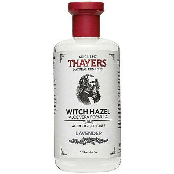 Thayers Alcohol-Free Witch Hazel w/ Organic Aloe Vera Lavender 12oz, 4-Pack