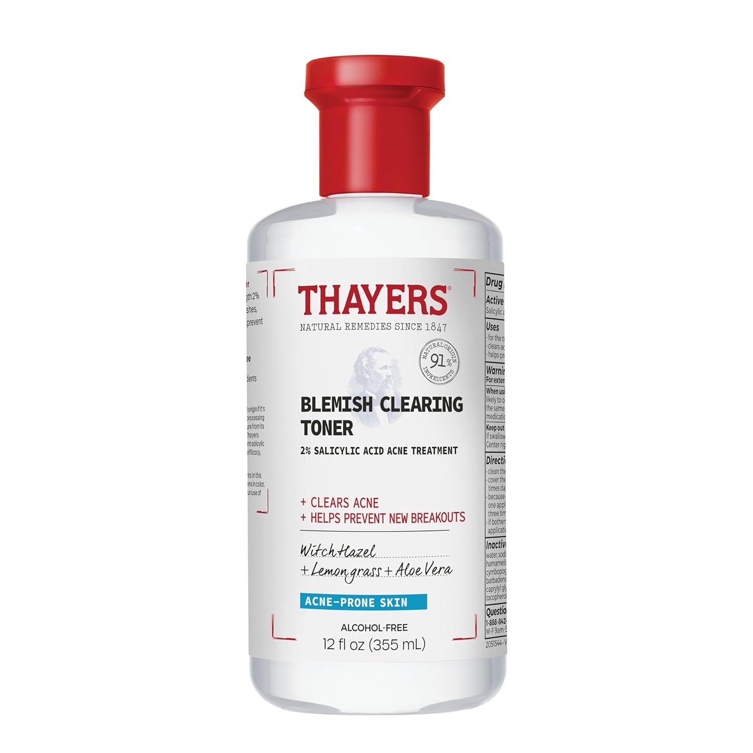 Thayers Blemish Clearing Salicylic Acid Toner, Acne Treatment Face
