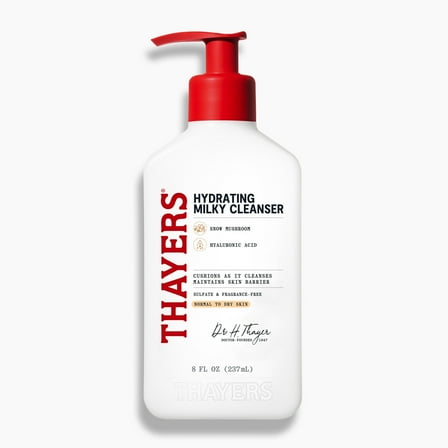 Thayers Face Care Hydrating Milky Cleanser with Snow Mushroom, 8 fl oz