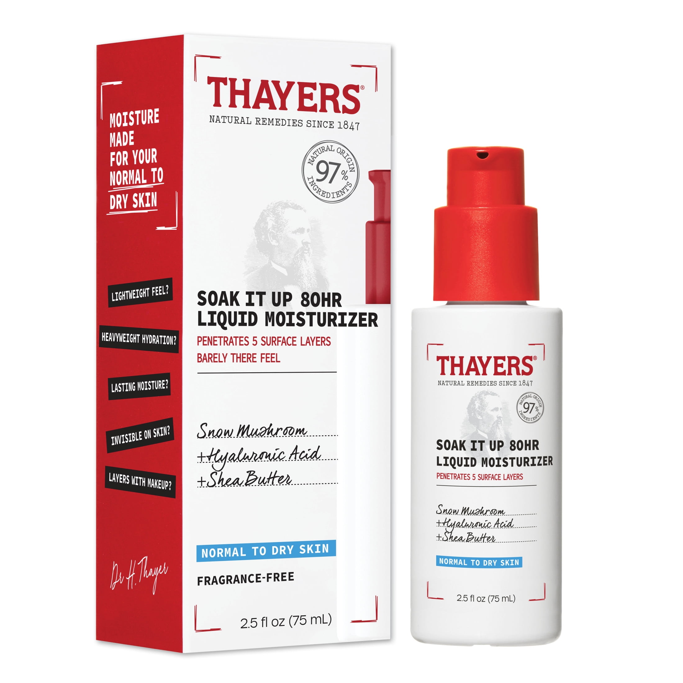 Thayers Face Care Soak it up 80hr Liquid Moisturizer, 2.5 fl oz