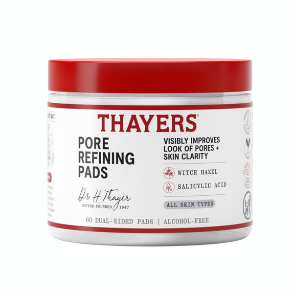 Thayers Face Care Pore Refining Pads with Witch Hazel and Salicylic Acid 60 Count, 1 Kit