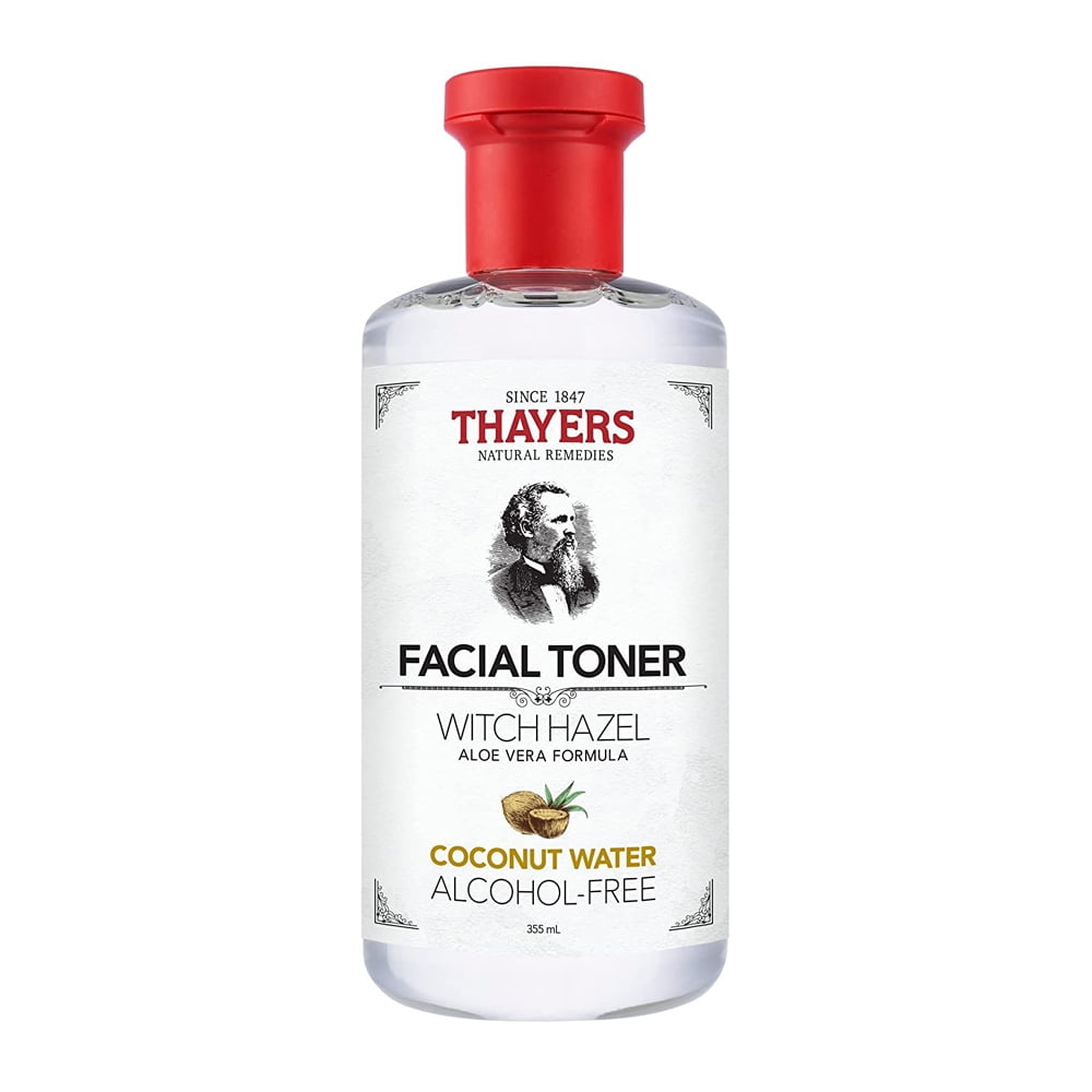 Thayers Witch Hazel Alcohol-Free Coconut Water Facial Toner with Aloe Vera Formula, 12 Oz, 2 Pack