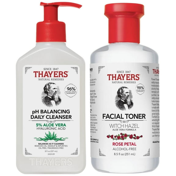 Thayers pH Balancing Face Wash & Witch Hazel Toner Bundle