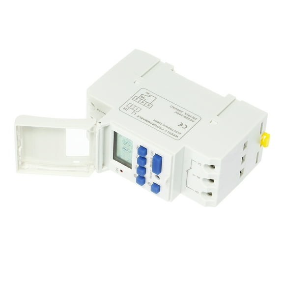 Thc THC15A Digital LCD Power Programmable Timer Switch Relay 16A Amp Electronic Weekly 7 Days 16 On & Off Relay Timer Control AC 220V Din Rail Mount Timing Swtich