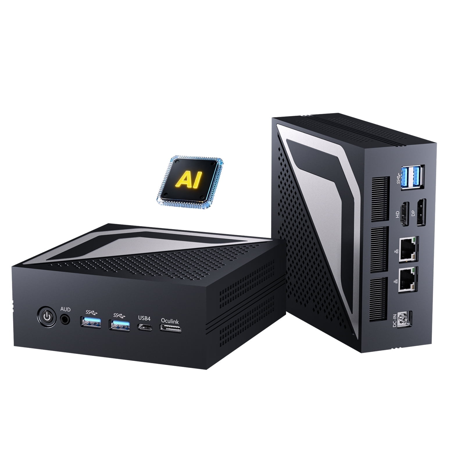 Thdeukoty AI Mini PC,AMD Ryzen AI 9 HX 370,Radeon 890M,16G DDR5 512G SSD,Mini Gaming PC Windows 11 Pro Wifi6E/BT5.3/8K Qual Display(HDMI2.1/DP2.1)/2.5G Dual LAN