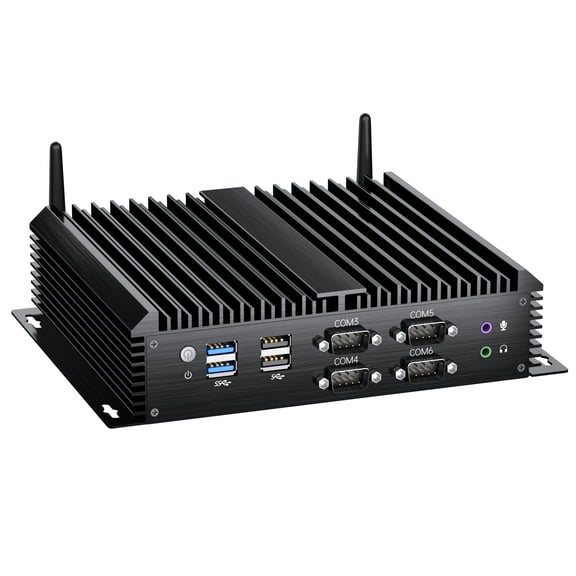 Thdeukoty Fanless Industrial Mini PC I7-1165G7 Windows10 Pro, 32G DDR4 RAM 1TSSD, Desktop Computer,2xCOM 4xUSB 3.0,4K HDMI/VGA,WiFi6,Full Metal Case,Auto Power On