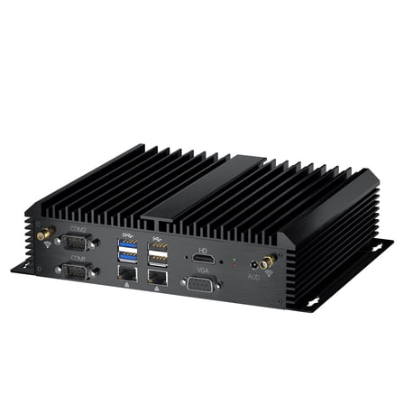Thdeukoty Fanless Mini PC, Industrial Pc Windows 11 Pro, HTPC i7-1185G7 up to 4.80 GHz, 16G DDR4 RAM 256G SSD/COM/USB 3.0/4K/HDMI/VGA/2.5G LAN/WIFI6/BT 5.2/Full Metal Case/Auto Power On