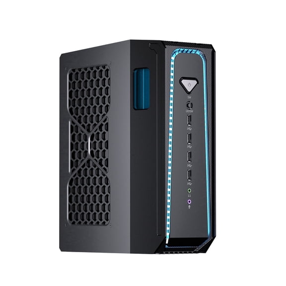 Thdeukoty Gaming Pc Intel Core I9-14900F(24C, 32T, Up to 5.8GHz), Liquid-Cooled Desktop Computer with RTX 5070, 32G DDR5 RAM 1T M.2 PCIE4.0 SSD, WiFi7, BT5.4, Win11, Quad Display Support