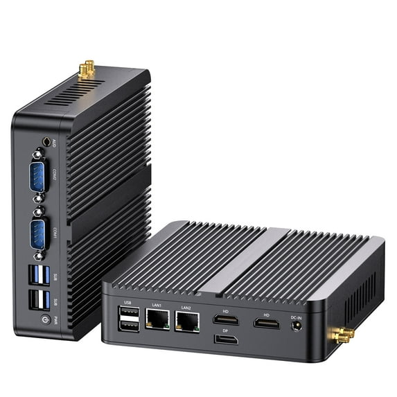 Thdeukoty Industrial Mini PC N150 (Up to 3.6GHz), Preinstalled Win 11 Pro, 8G RAM 256G SSD, WIFI6/BT5.2/USB3.0/RJ45/COM Ports/VESA, Fanless Computer