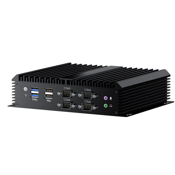 Thdeukoty Industrial PC, Fanless Desktop Computer with Core i7-8550U, 16G RAM 512G SSD, Support Wake On LAN/Auto Power On, Wi-Fi6, 2*2.5G LAN, 1*HDMI 1*VGA, Windows 10