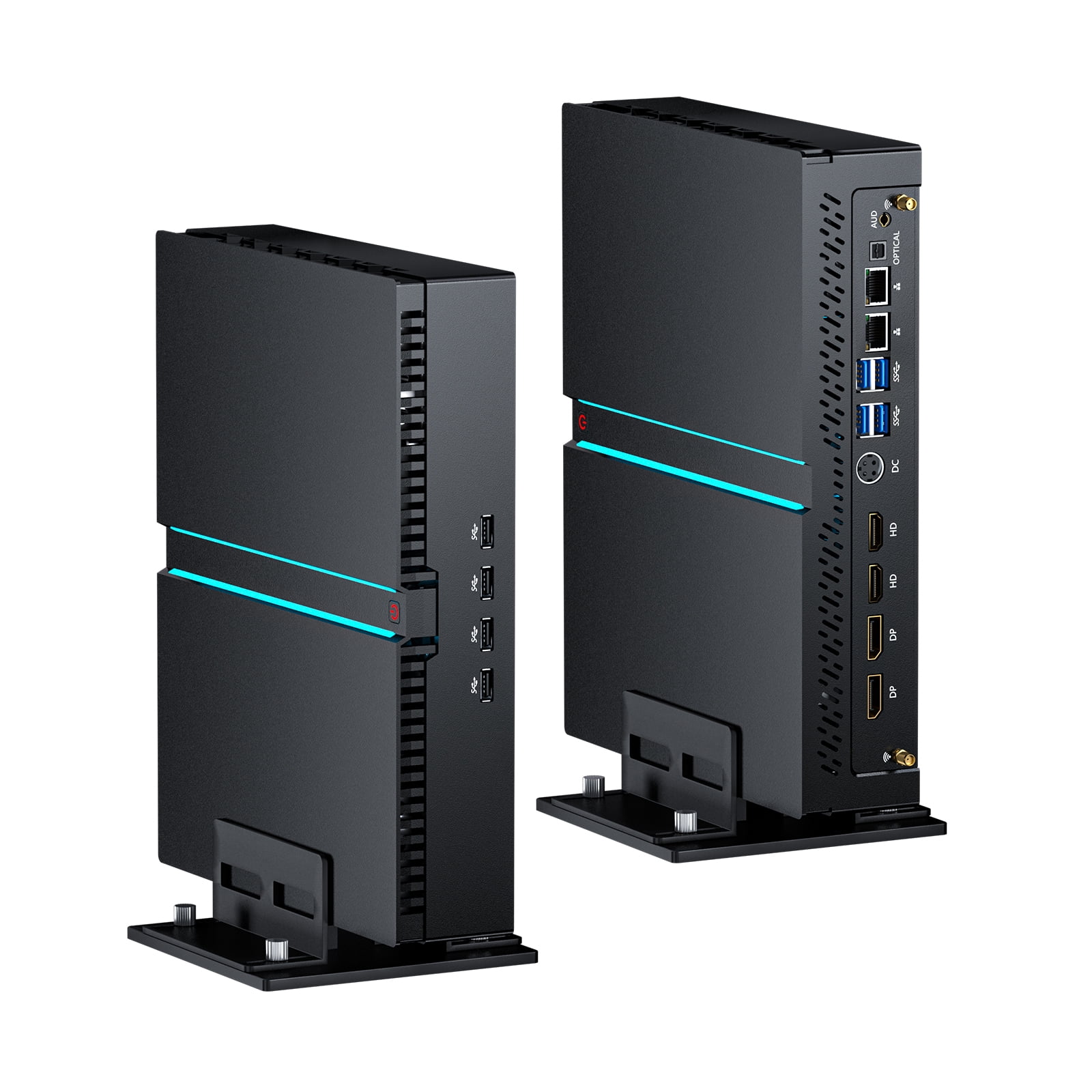 Thdeukoty Mini Gaming PC, 14Th Intel Core I7-14700F(Up to 5.4GHz) 20 Cores 32 Threads, Desktop Computer With RTX4070, Win11 Pro/64G DDR5 RAM/2T M.2 SSD/WiFi6E/8K@60Hz Four Display