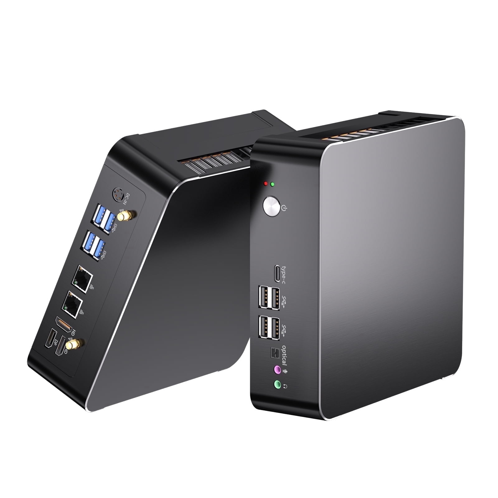 Thdeukoty Mini PC,Intel Core i9-9880H(up to 4.8GHz) With 16GB RAM 265G PCIE3.0 NVME SSD Mini Desktop Computers, Windows 11 Pro/ WIFI6E/2x2.5G RJ45 LAN/Triple Screen 4k60hz Display