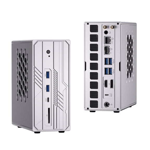 Thdeukoty Ryzen AI Max+ 395 AI Mini PC, 128GB LPDDR5X 8400MHz, No SSD, Radeon 8060S, Up to 126 TOPS, 10GbE, WiFi 7, USB4, Pre-Win 11 Pro, Quad Display, for Local AI Workflows, Gaming, Entertainment